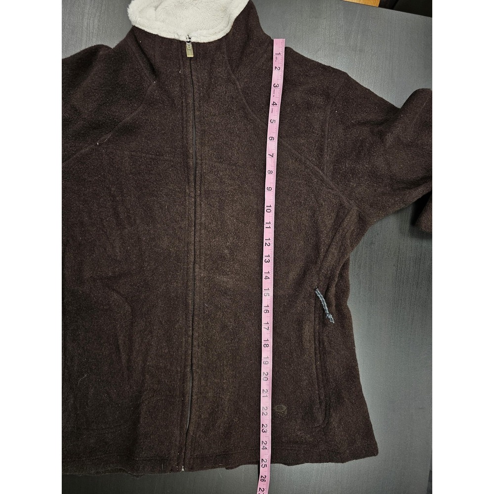 Mountain Hardwear Jacket Womens Large Brown Wool Fleece Lined Full Zip Outdoor - Picture 6 of 8